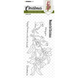 STUDIOLIGHT - Transparenten Stempel - Christmas Slimline Birds, Weihnachtsvögel