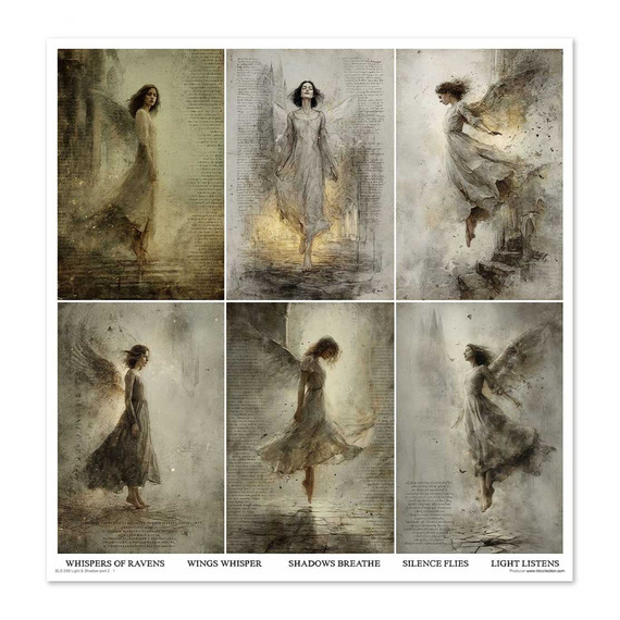 ITD COLLECTION Scrapbooking Papier Set 30x30 cm Scrapbooking Papier - Light & Shadow 2