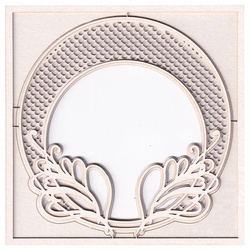 Dekorpappe Die Cut Chipboard Daydream 3D Mesh Rahmen - großer geschichteter Rahmen mit Mesh - Scrapiniec