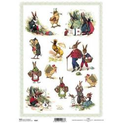 ITD Reispapier Decoupage Bastelpapier Softpapier Serviettentechnik, Tiere R287