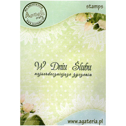 AGATERIA - Transparent Stempel Motivstempel Clear Stamp  W dniu ślubu najserdeczniejsze życzenia - Untertitel PL