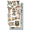 ALCHEMY OF ART Set 15x30cm Scrapbooking Papier, Friends of the Forest, Wald, Kinder