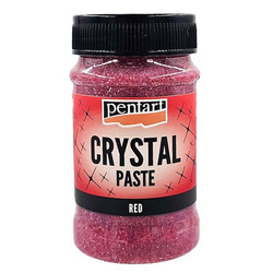 PENTART Crystal PASTE Kristallpaste Basteln Brokat rot 100 ml