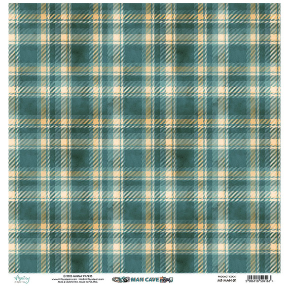 Scrapbooking Papier 30x30 - Mintay - Man Cave 01