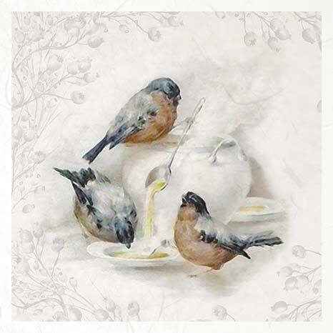 Reispapier-Set - ITD RSM084 Vögel