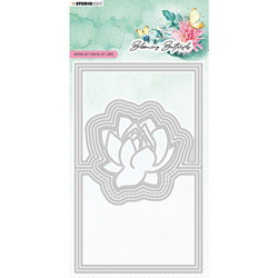 STUDIO LIGHT - Stanzform Präge Stanzschablone Cutting Die, Water Lily card Blooming Butterfly Seerosen-Kartenbasis