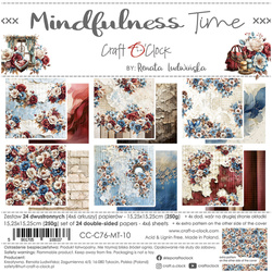 Scrapbooking Papier Set 15x15 - Craft o'clock - Mindfulness Time