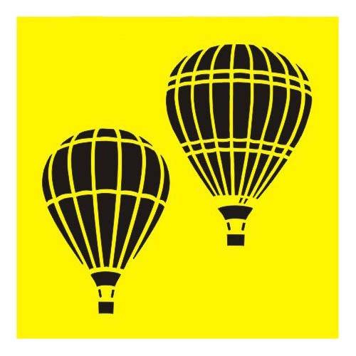 ITD Mixed Media Schablone STENCIL für Decoupage Scrapbooking 16x16, ST0150 Luftballon
