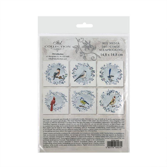 ITD - Reispapier-Set - RSM049 Vögel