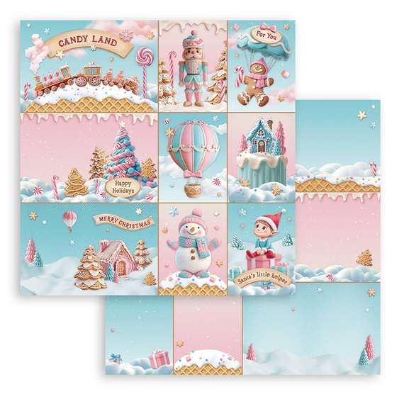 Scrapbooking Papier Set 30x30 - Candy Christmas - Stamperia