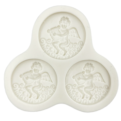 PENTART SILIKONFORM Mold Abformen Gießen Mould, Engel mit Harfen im Kreis