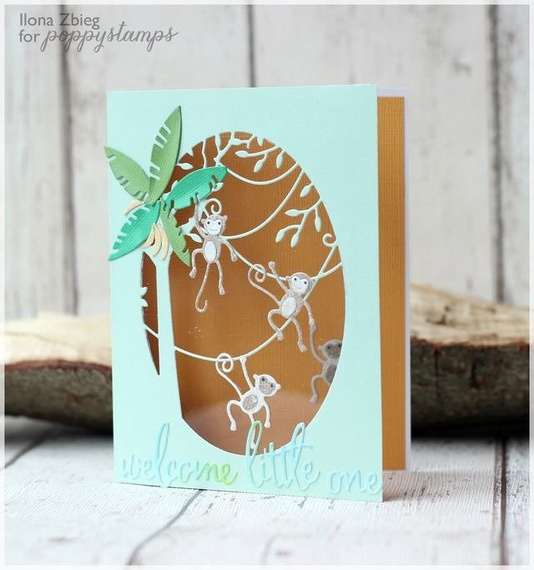 Stanzform Präge Stanzschablone Cutting Die - Poppystamps - Bananas and Palms