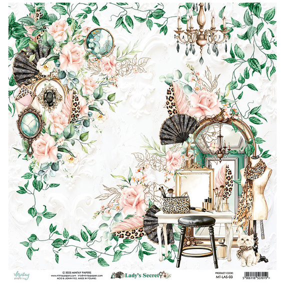 Scrapbooking Papier 30x30 - Mintay - Lady's Secret 03