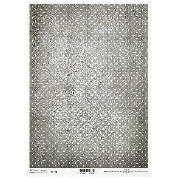 Reispapier für Decoupage in Punkten ITD-R1741 - A4