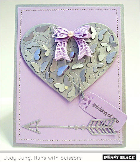 Stanzform Präge Stanzschablone Cutting Die - Penny Black - Herz-Pfeil