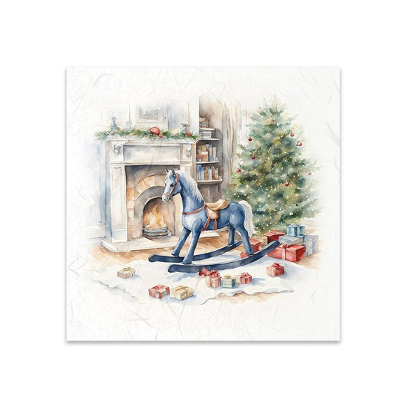 Scrapbooking-Bastelpapier-Set reisfeld - ITD - RSM133 Schaukelpferd Kamin