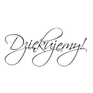 AGATERIA - Transparent Stempel Motivstempel Clear Stamp Dziekujemy! - Untertitel PL 