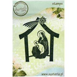 AGATERIA - Transparent Stempel Motivstempel Clear Stamp - weihnachtskrippe