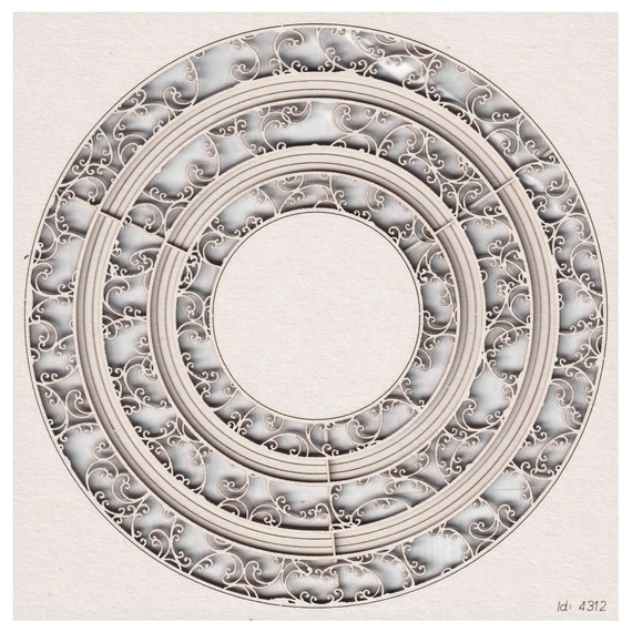 SCRAPINIEC Dekorpappe Die Cut Chipboard Dekoration Ornament, Rahmen Monograce