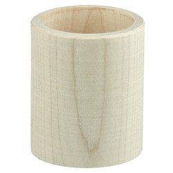Runder Kerzenhalter aus Holz Höhe 6 cm