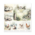 ITD COLLECTION Setz 11Stk 30x30cm Scrapbooking Papier - Cottage in the Country