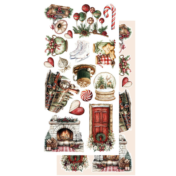 ALCHEMY OF ART 15x30cm doppelseitig Scrapbooking Papier 250g,- Wonderful Christmas Time Weihnachten
