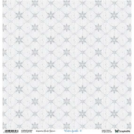 Scrapbooking Papier - ScrapAndMe - Winter Sparkle 09/10 - doppelseitig 30x30 cm
