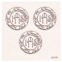 SCRAPINIEC Dekorpappe Die Cut Chipboard Dekoration, Hostie Erstkommunion 3349