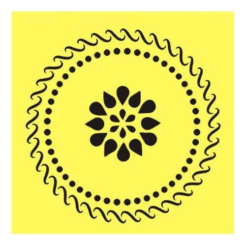 ITD Mixed Media Schablone STENCIL für Decoupage Scrapbooking 16x16, ST0161 Dekor Rahmen