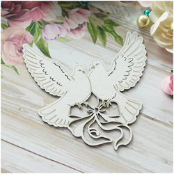 Die Cut Chipboard - Tauben - Kreatywna Pracownia