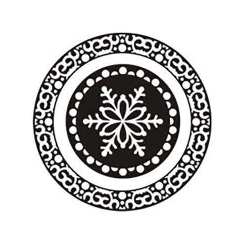 AGATERIA - Transparent Stempel Motivstempel Clear Stamp - Snowflake in a circle - Schneeflocke