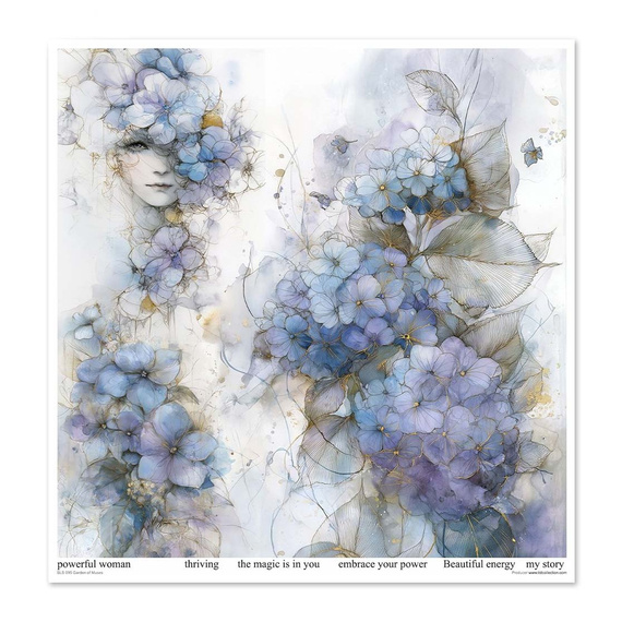 ITD COLLECTION Scrapbooking Papier Set 30x30 cm - Garden of Muses