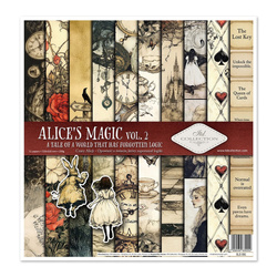 ITD COLLECTION Setz 11Stk 30x30cm Scrapbooking Papier - Alice's Magic 2