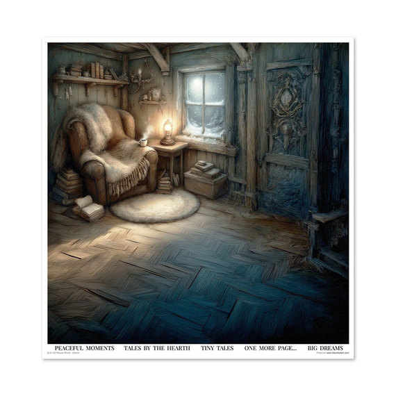 ITD COLLECTION Scrapbooking Papier Set 30x30 cm - Mouse World - Interior