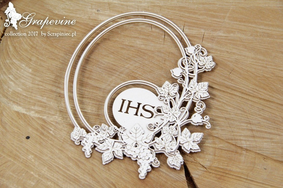 SCRAPINIEC Dekorpappe Die Cut Chipboard Dekoration Ornament, Rahmen Hostie