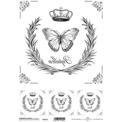 ITD Transferpapier für decoupage CLASSIC T60-017 Schmetterlinge