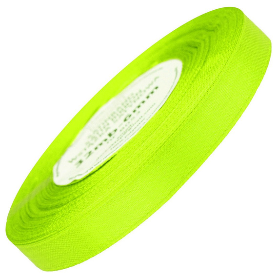 Satinband 12 mm - Neongrün - 32 lfm