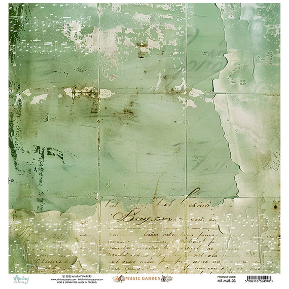 MINTAY 30x30cm doppelseitig Scrapbooking Craft Papier 240g - Music Garden 03
