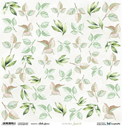 SCRAPandME 30x30cm einseitig Scrapbooking Papier 250g, Leaves 10