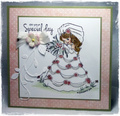 WHIMSY STAMPS - Gummistempel Motivstempel Christmas - Josie Bell Bride - Braut