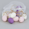 Plastikeier KUNSTSTOFF EIER Wachteleier Ostereier Ostern 12 Stück, 5 cm, rosa mix