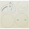 Dekorpappe Die Cut Chipboard Dekoration 3d Ringe - Kreatywna Pracownia