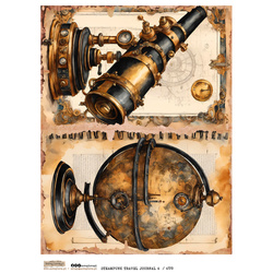 Reispapier Decoupage Bastelpapier A4 - Scraplove - Steampunk Travel Journal 4