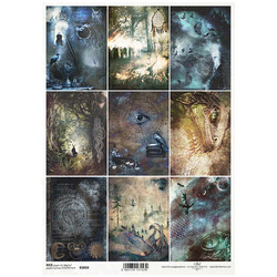 ITD Reispapier Decoupage Bastelpapier R2018 Astrologie, Himmel, Sternbilder, Sternbilder, mythische Tiere