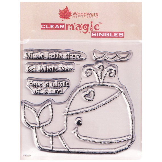 WOODWARE Transparent Stempeln Set Motivstempel Clear Stamps - Whale Hello, Liebe Wal