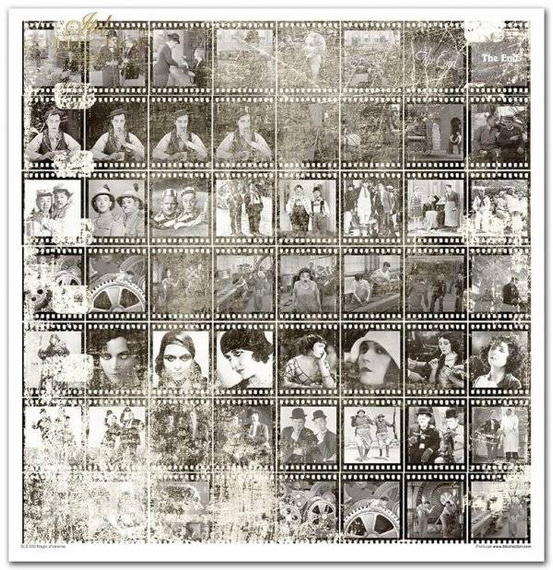 ITD Set 11 Stk 31x32cm einseitig Scrapbooking Papier 200g, Magic of Cinema