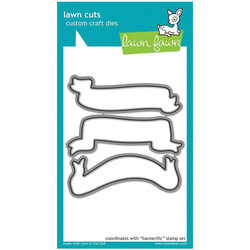Stanzform Präge Stanzschablone Cutting Die - Lawn Fawn - Bannerific - Bänder