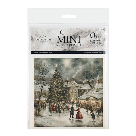 Reispapier-Set - Weihnachten, Menschen, Eisbahn, festliche Zeit - RSM191 - Itd Collection