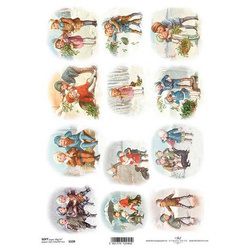 Decoupage Papier A4 SOFT ITD-S339 / Winter, Kinder
