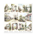 ITD COLLECTION Setz 11Stk 30x30cm Scrapbooking Papier - Cottage in the Country